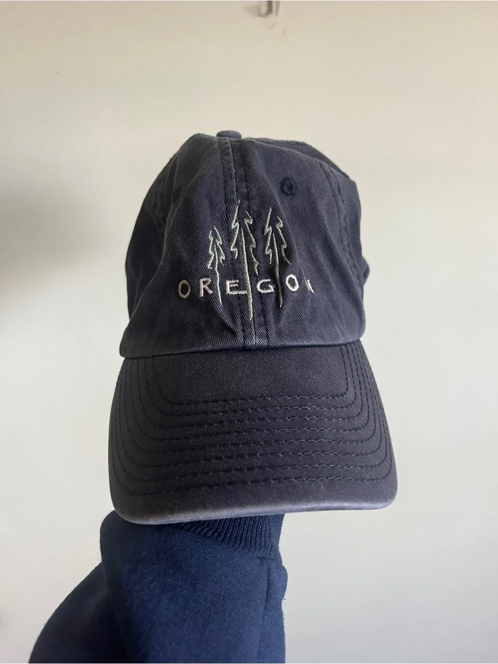 Oregon Embroidered Baseball Cap - Navy